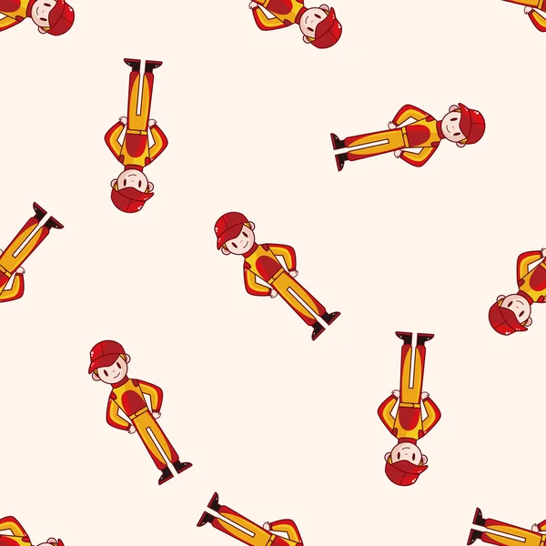 F1 racing, cartoon seamless pattern background — стоковый вектор