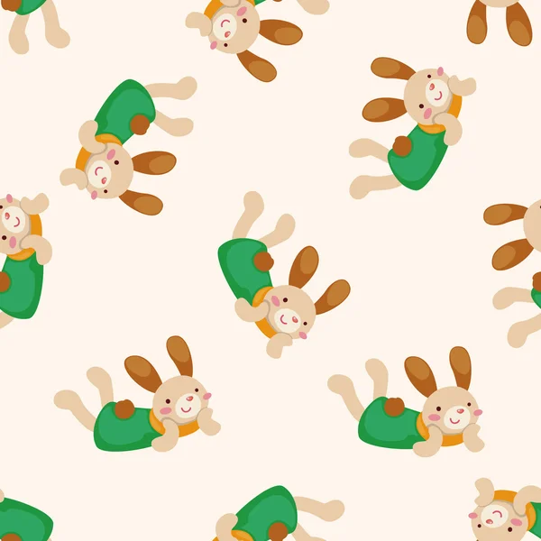 Rabbit , cartoon seamless pattern background — Stock Vector