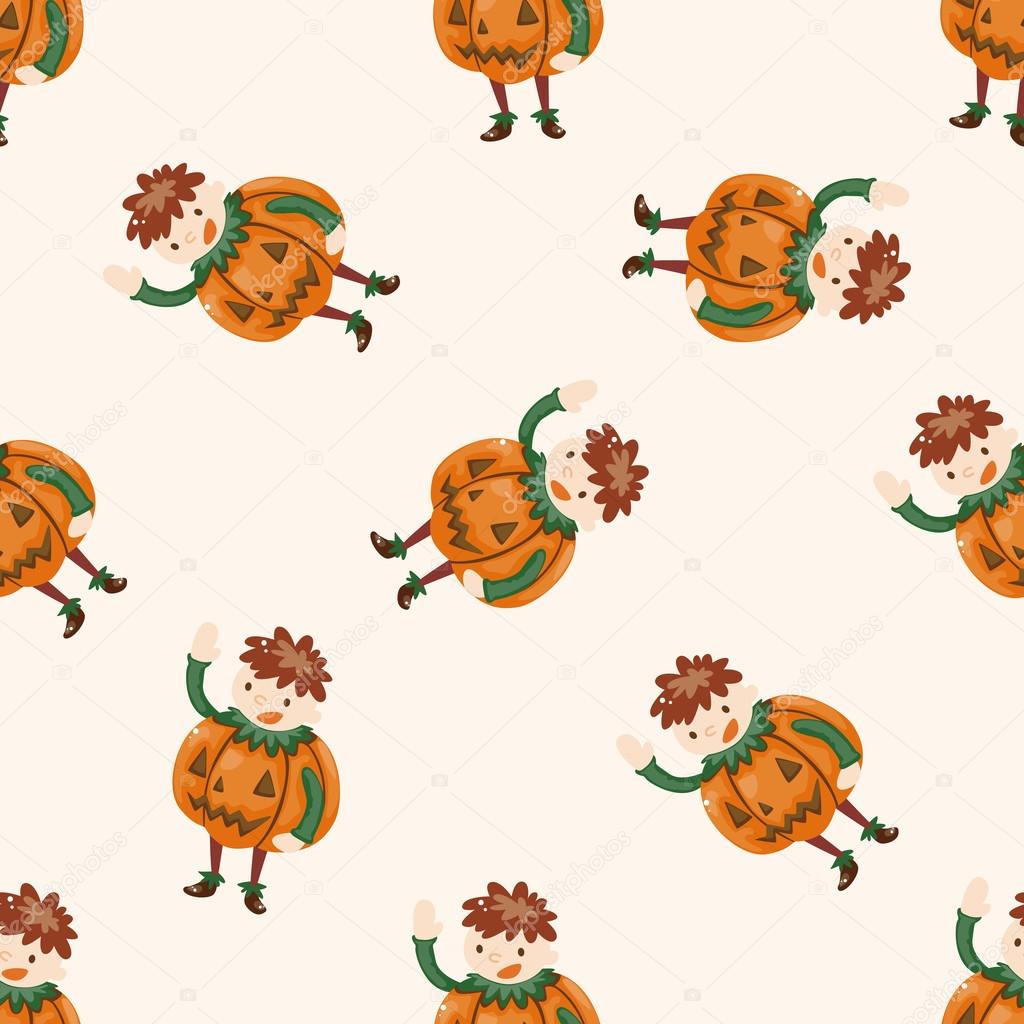 Halloween party costume , cartoon seamless pattern background