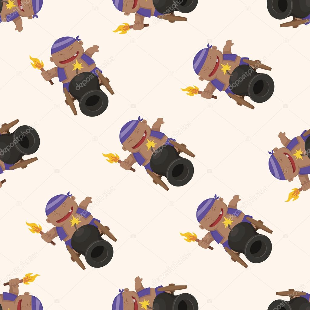 pirate , cartoon seamless pattern background