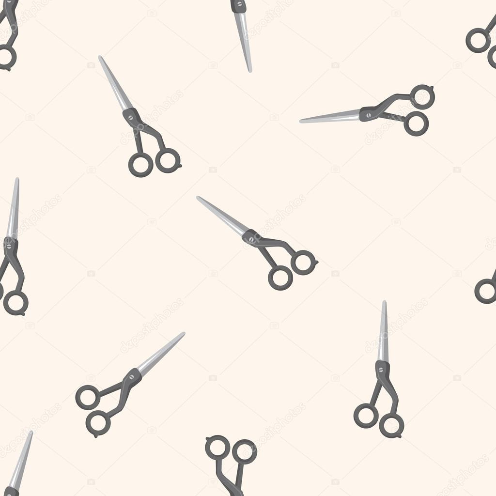 hair products theme scissors , cartoon seamless pattern background