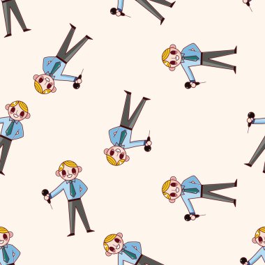 Ofis çalışanları, çizgi film etiketi simgesi