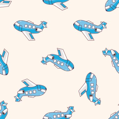 ulaşım uçak, çizgi film etiketi simgesi