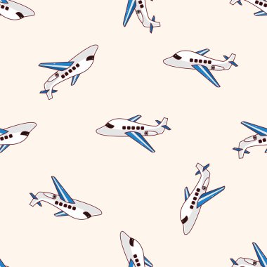 ulaşım uçak, çizgi film etiketi simgesi