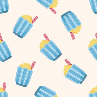 Kahve içecek, çizgi film etiketi simgesi buz