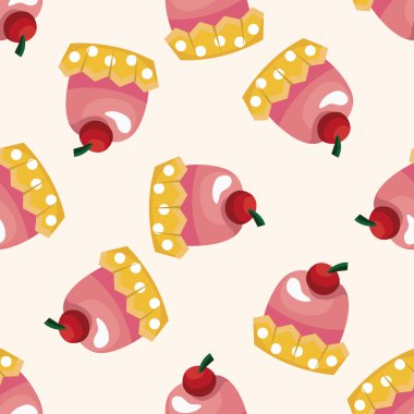 Dekorasyon kek, çizgi film etiketi simgesi