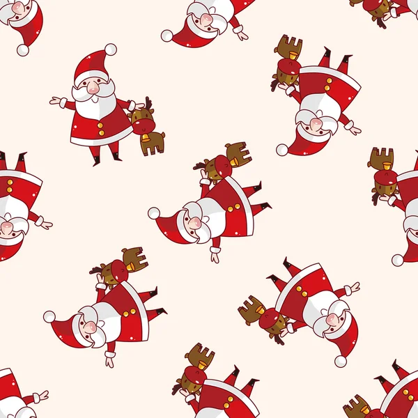 Santa Claus, icono de la etiqueta de dibujos animados — Vector de stock
