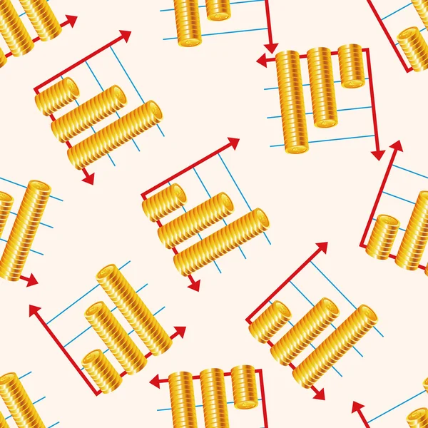 Finansiella diagram, tecknad klistermärke ikonen — Stock vektor