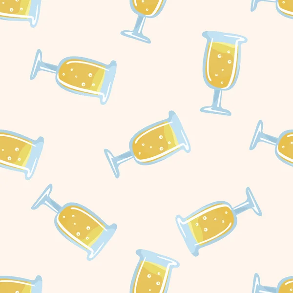 Champagne, naadloze patroon — Stockvector