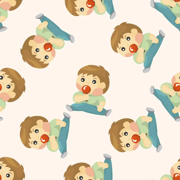 Person character baby, seamless pattern — стоковый вектор