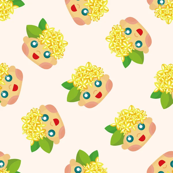 Flower, f, seamless pattern — стоковый вектор