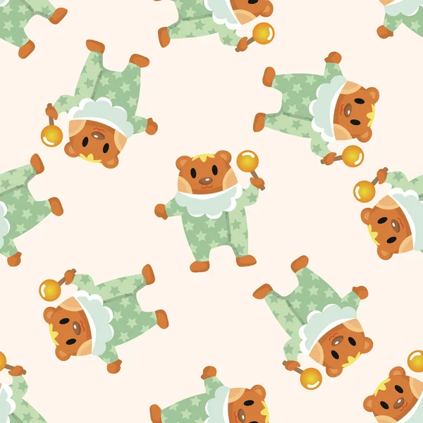 Bear cartoon ,seamless pattern — Stock Vector