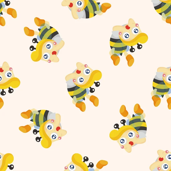 Μέλισσα κινουμένων σχεδίων, χωρίς ραφή πρότυπο — Διανυσματικό Αρχείο