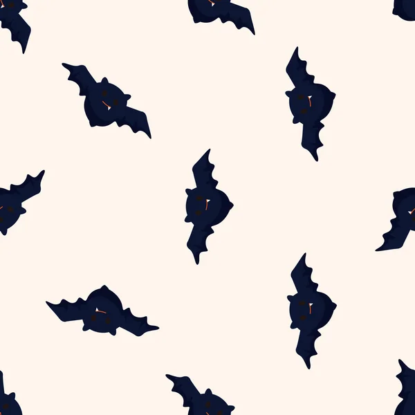 Halloween-Fledermaus, nahtloses Muster — Stockvektor