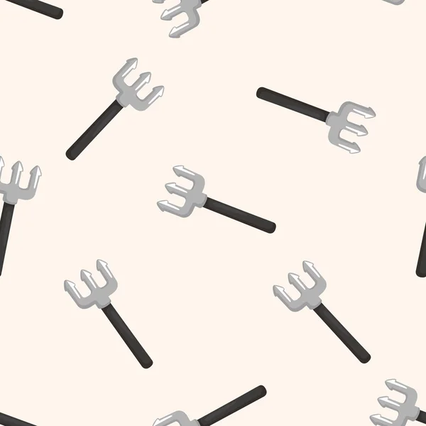 Halloween djävulen gaffel, sömlösa mönster — Stock vektor