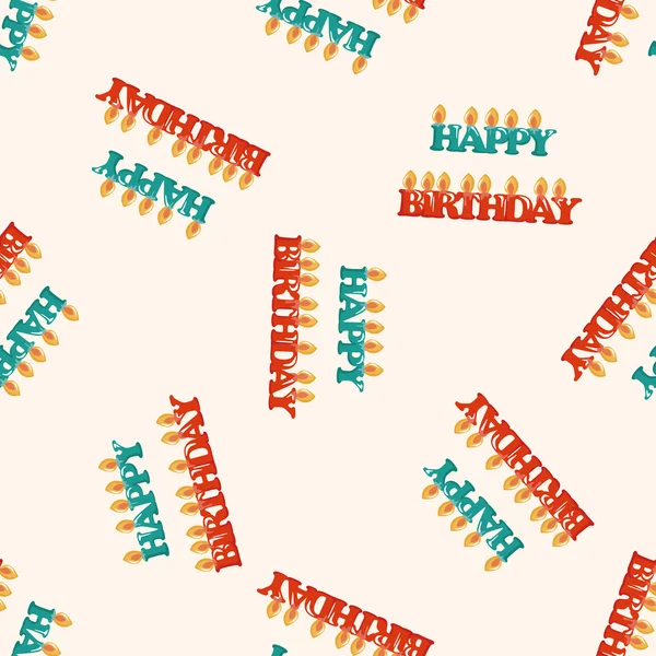 Bougie d'anniversaire, motif sans couture — Image vectorielle