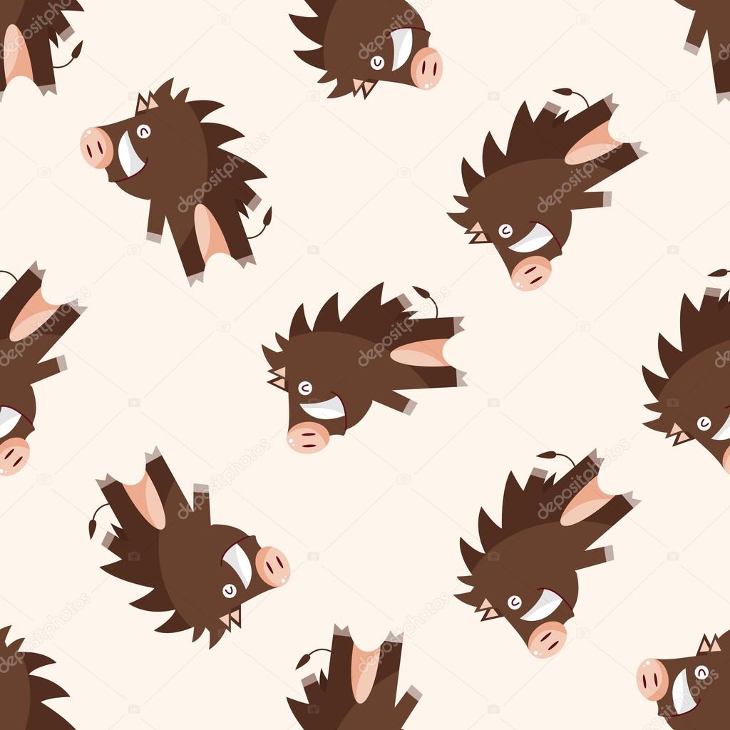 Animal wild pig cartoon , cartoon sticker icon — Stock Vector