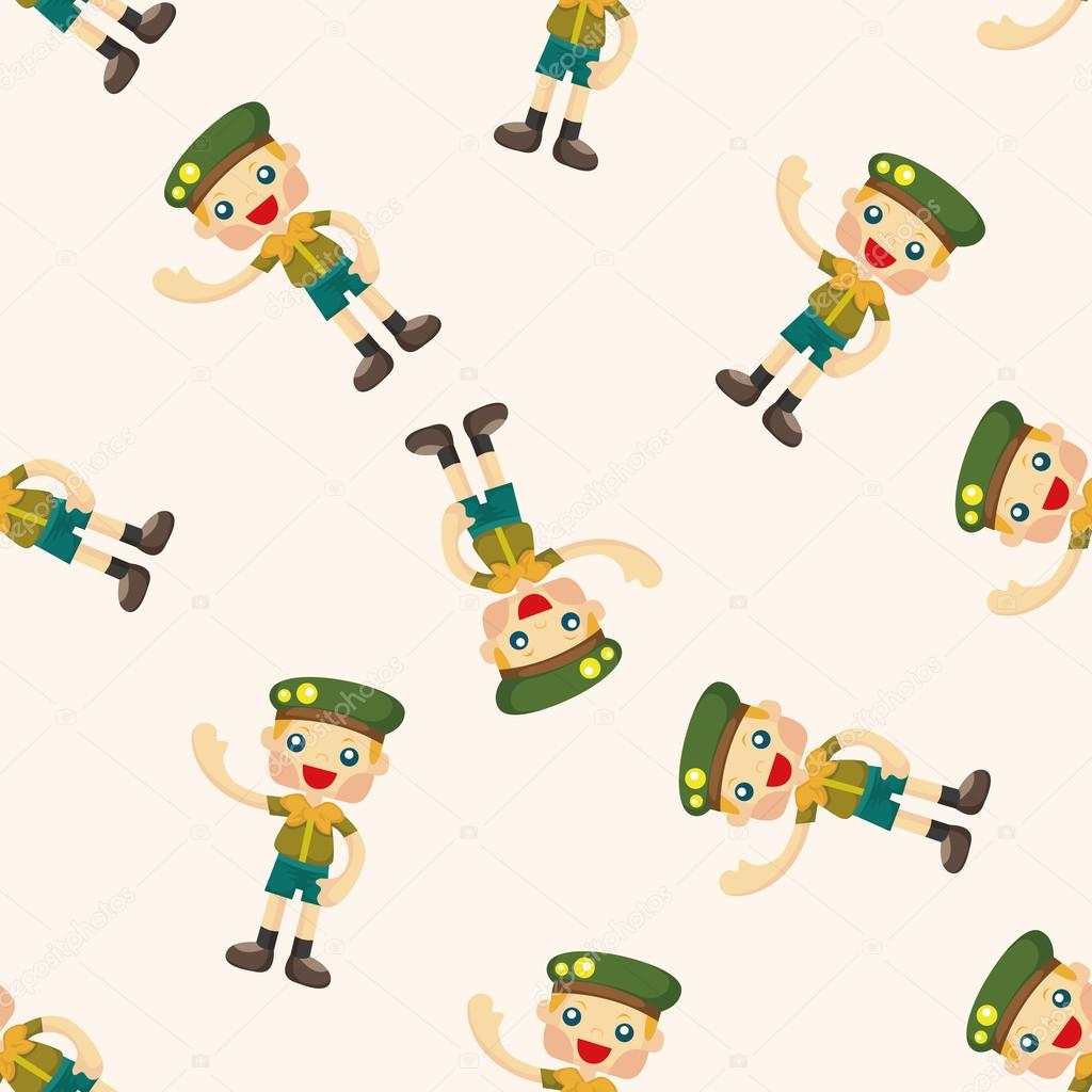 Scout ,seamless pattern