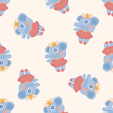 Hayvan, ephant çizgi film, seamless modeli dans