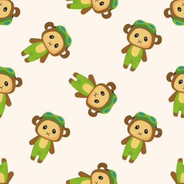 hayvan maymun yaz çizgi film, seamless modeli