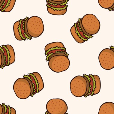 lokanta hamburger simgesi, 10, seamless modeli