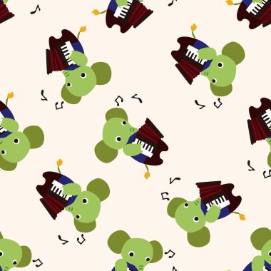 müzikal hayvan, ephant simgesi 10, seamless modeli