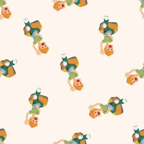 Boy character, seamless pattern — стоковый вектор