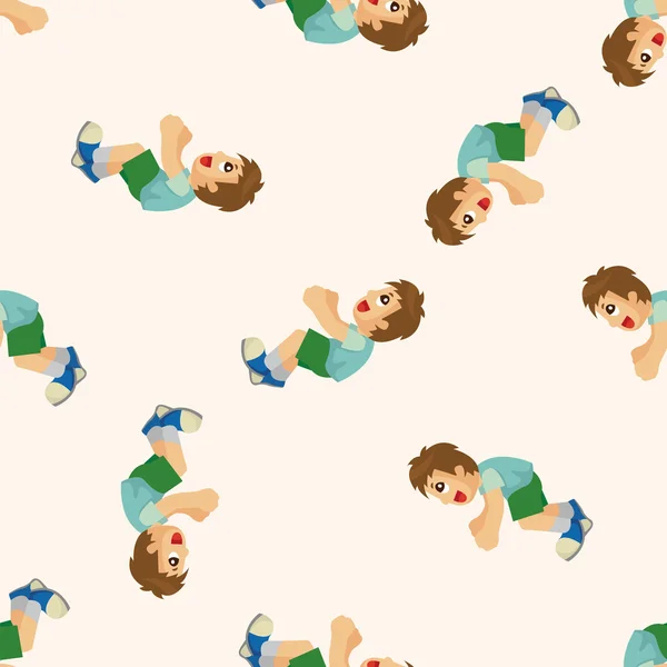 Hoppande person, sömlösa mönster — Stock vektor
