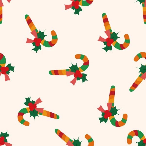 Christmas candy cane icon 10,seamless pattern — Stock Vector