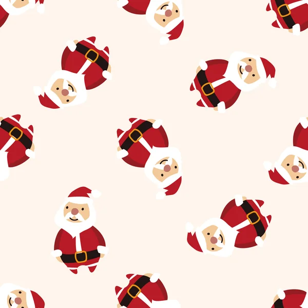 クリスマス サンタ クロース アイコン 10、シームレスなパターン — ストックベクタ