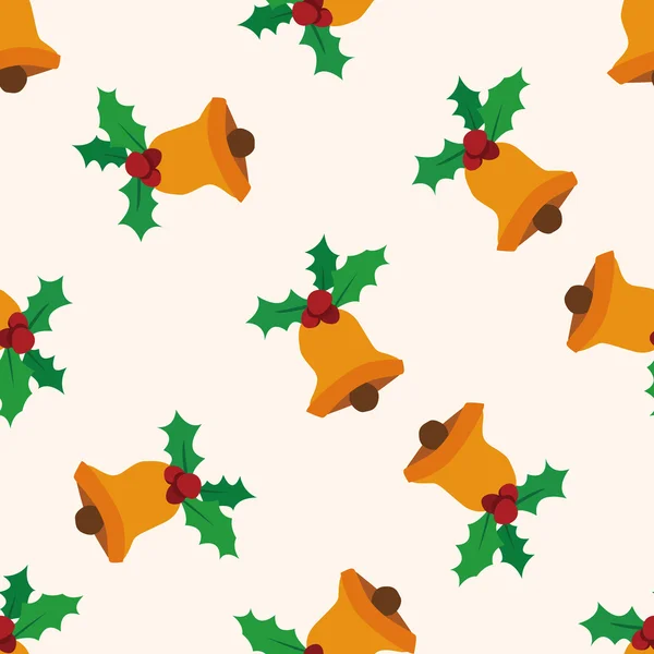 Cloche de Noël icône 10, motif sans couture — Image vectorielle