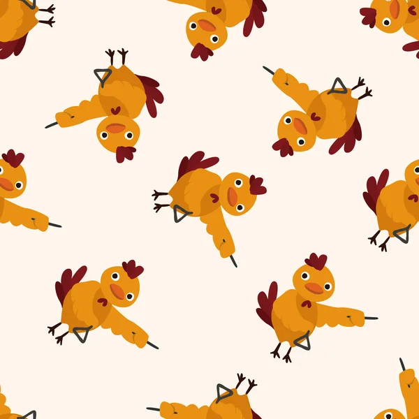 Animal musical icono de pollo 10, patrón sin costuras — Archivo Imágenes Vectoriales