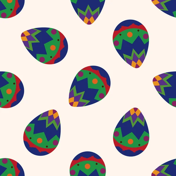 Icono de huevo de Pascua 10, patrón sin costuras — Vector de stock