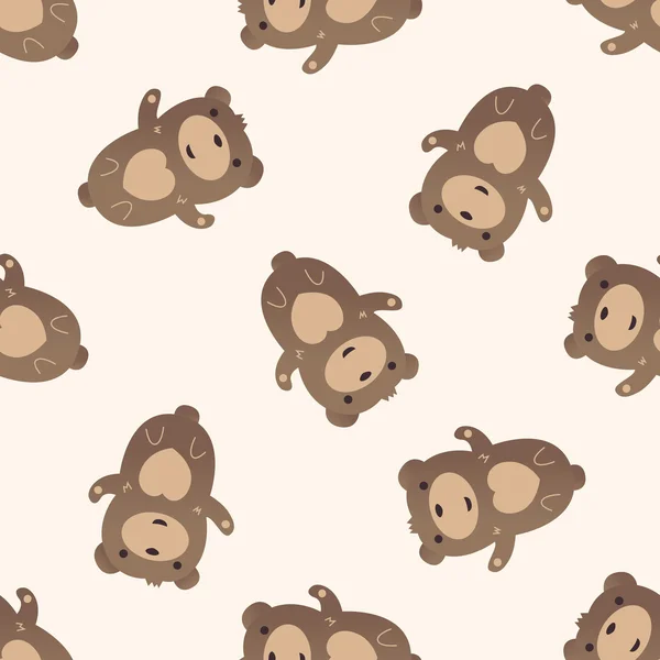 Animal bear icon, 10,seamless pattern — Stock Vector