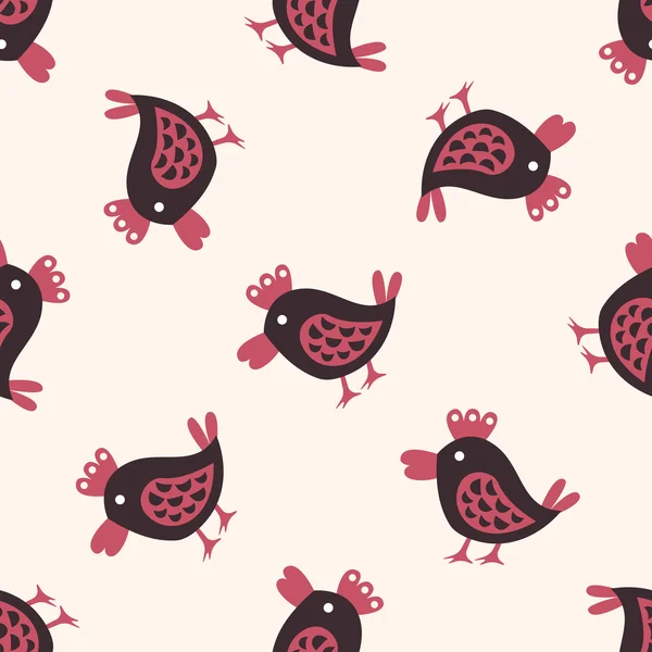 動物鳥アイコン 10、シームレスなパターン — ストックベクタ