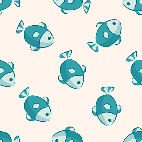 動物魚アイコン 10、シームレスなパターン — ストックベクタ