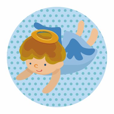 melek karikatür tasarım öğeleri vektör