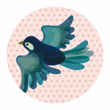 kuş karikatür tasarım öğeleri vektör