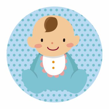 Aile bebek karakter düz simgesi öğeleri arka plan, eps10