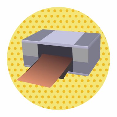 bilgisayar Tema yazıcı öğeleri vektör