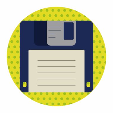 bilgisayar Tema 3.5 disket öğeleri vektör