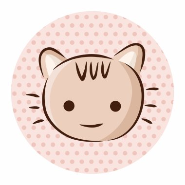 Hayvan kedi düz simgesi elemanları, eps10