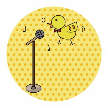 hayvan kuş enstrüman çizgi film Tema öğeleri oynarken