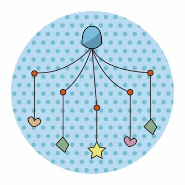 Tema öğeleri asılı bebek