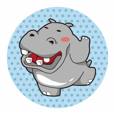 hayvan hippo çizgi film Tema öğeleri