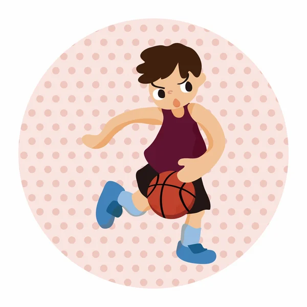 Baloncesto jugador elementos vector, eps — Vector de stock