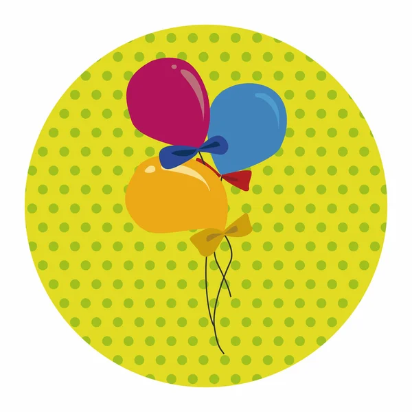 Birthday ballon theme elements vector,eps — Stock Vector