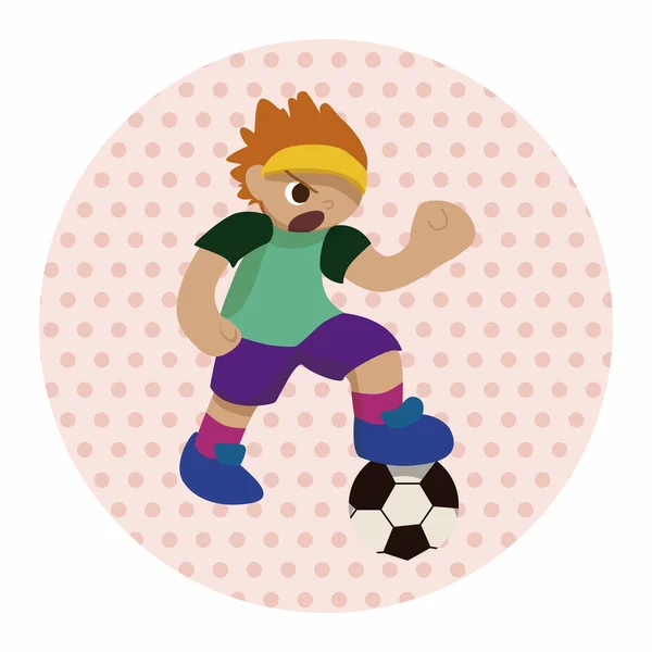 Deporte jugador de fútbol tema elementos vector, eps — Vector de stock