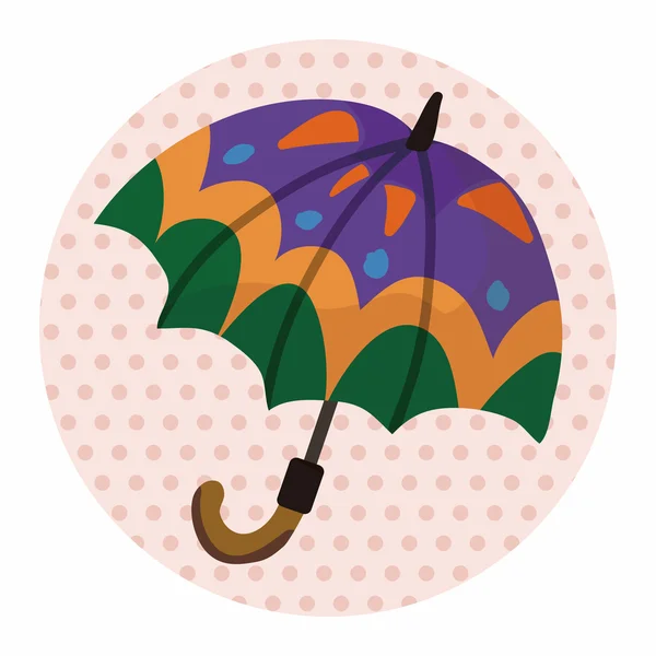 Umbrella theme elemets vector,eps — Stock Vector