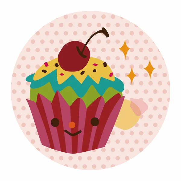 飾るケーキ フラット アイコン要素の背景、eps10 — ストックベクタ